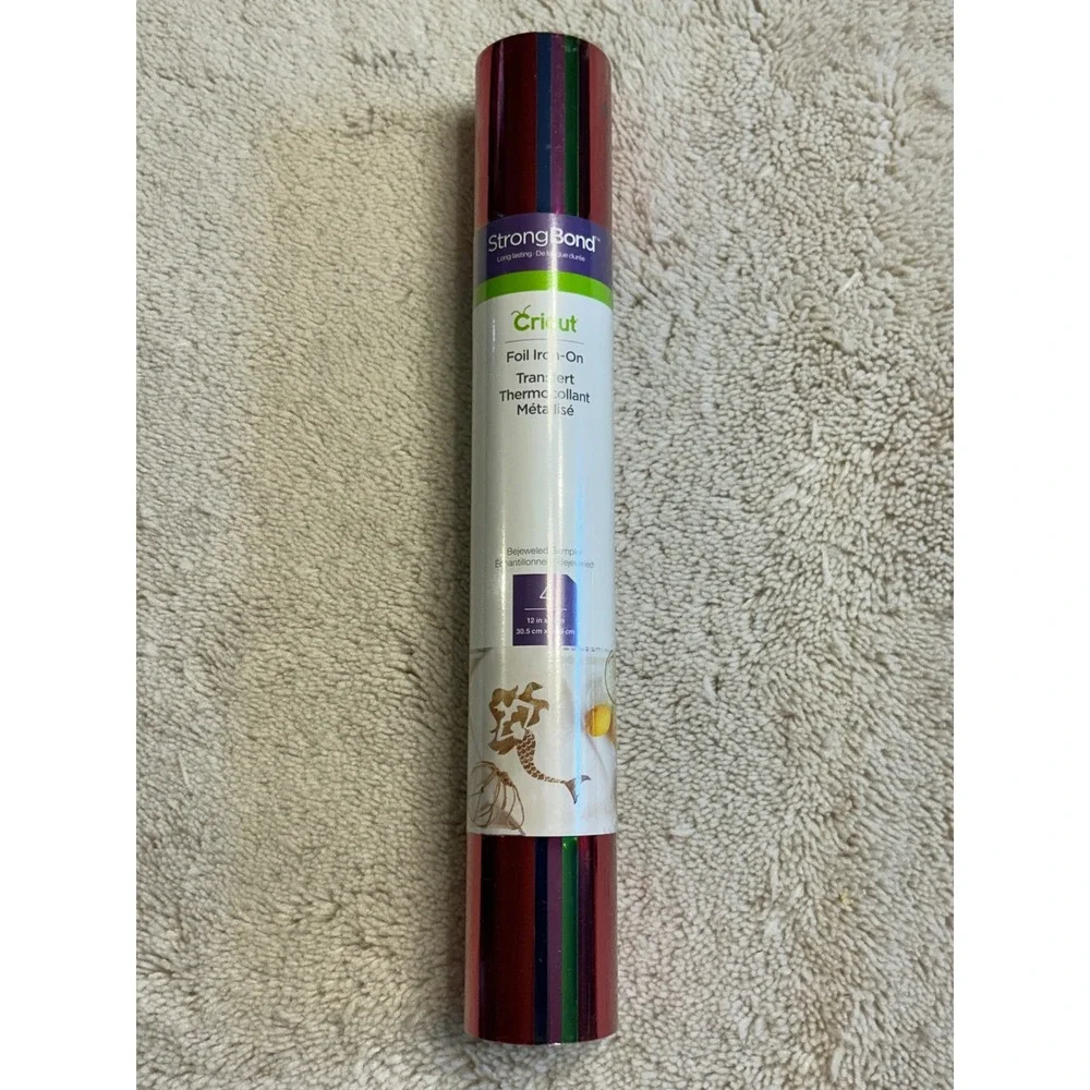 Cricut Foil Iron-On Bejeweled‎ Sampler StrongBond 12x12 4 Sheets 2008429